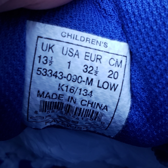 K-Swiss Classic VN Sneakers Gray/Blue leather Size 13.5 little boy - Picture 16 of 16